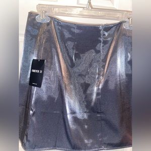 Forever 21 shimmer dark grey mini skirt. Size medium brand new with tags.
